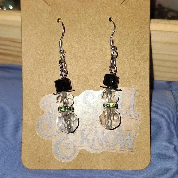HANDMADE Snowman ⛄️ earrings. CHRISTMAS IS COMING! - Picture 2 of 4
